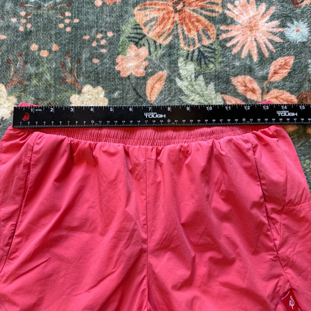 Staunch Tradition Mens Coral Pink Athletic Running Training Shorts XS Zip Pocket